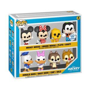 Funko Pop! Disney Mickey Minnie Pluto Goofy Donald Daisy Chip Dale 8 PK EXC
